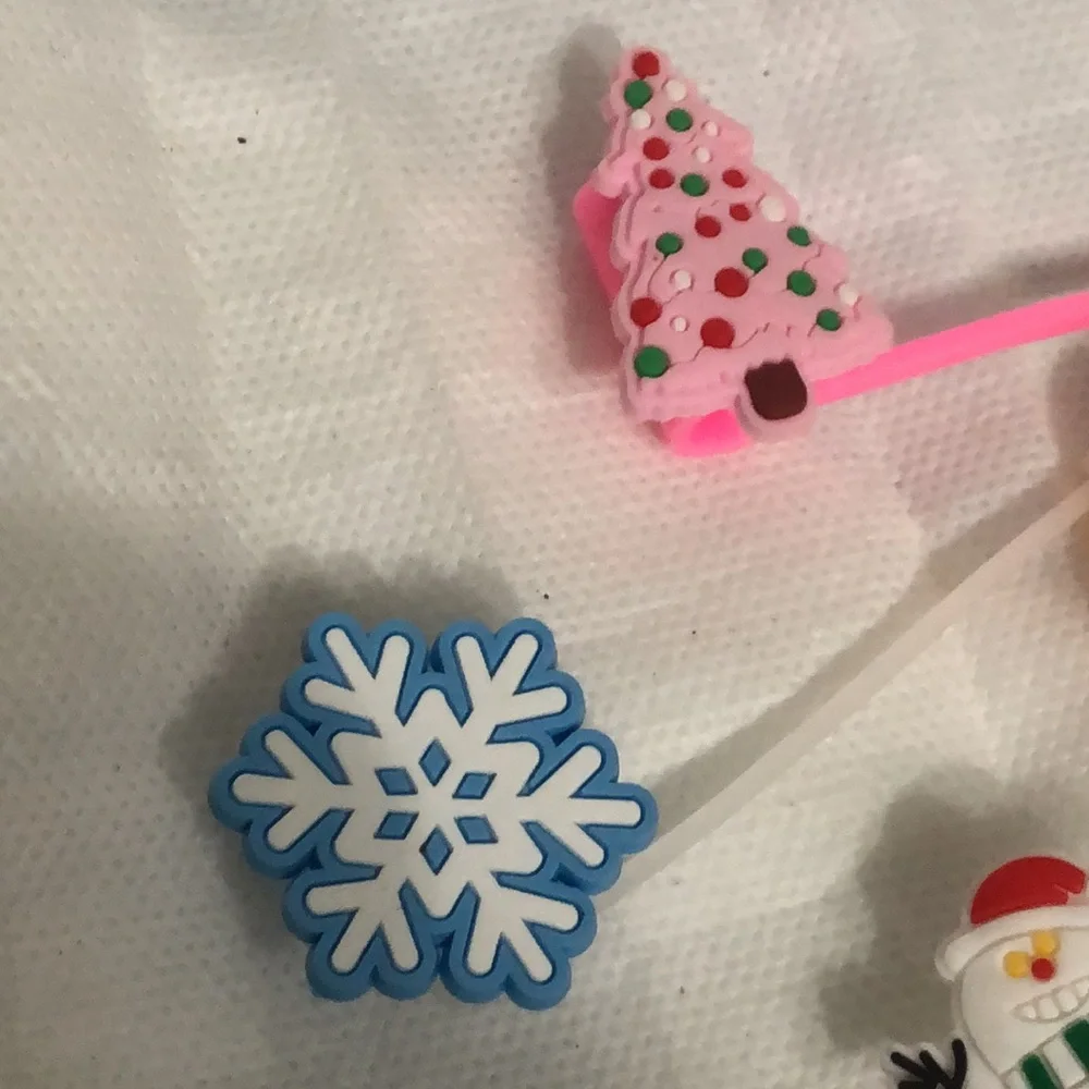 Holiday Themed Straw Toppers bundle 4 new